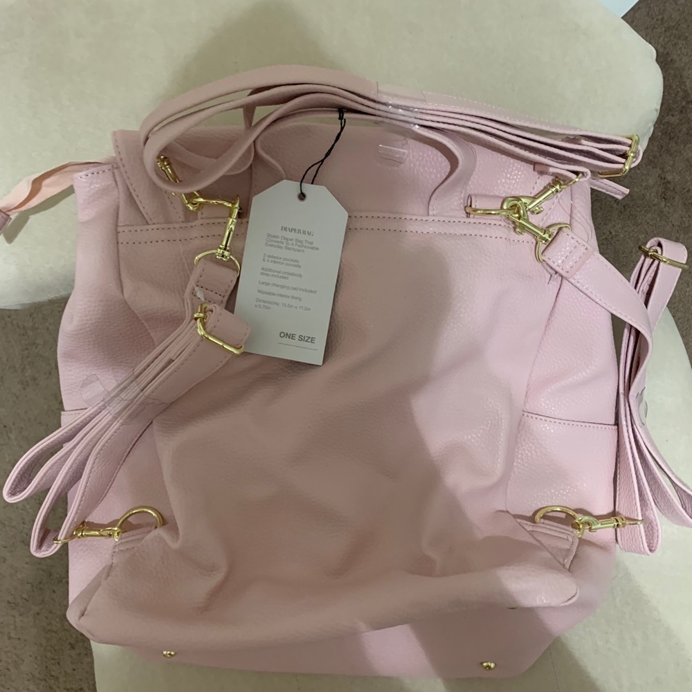 Pink diaper bag